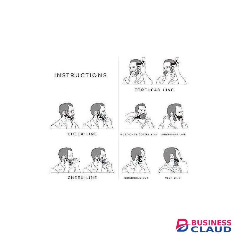 Beard Shaping & Styling Tool Sideburns, Mustache, with Inbuilt Comb, Perfect for Line Up & Edging