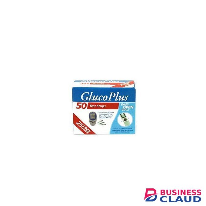 Glucoplus Blood Sugar Test Strips 50's