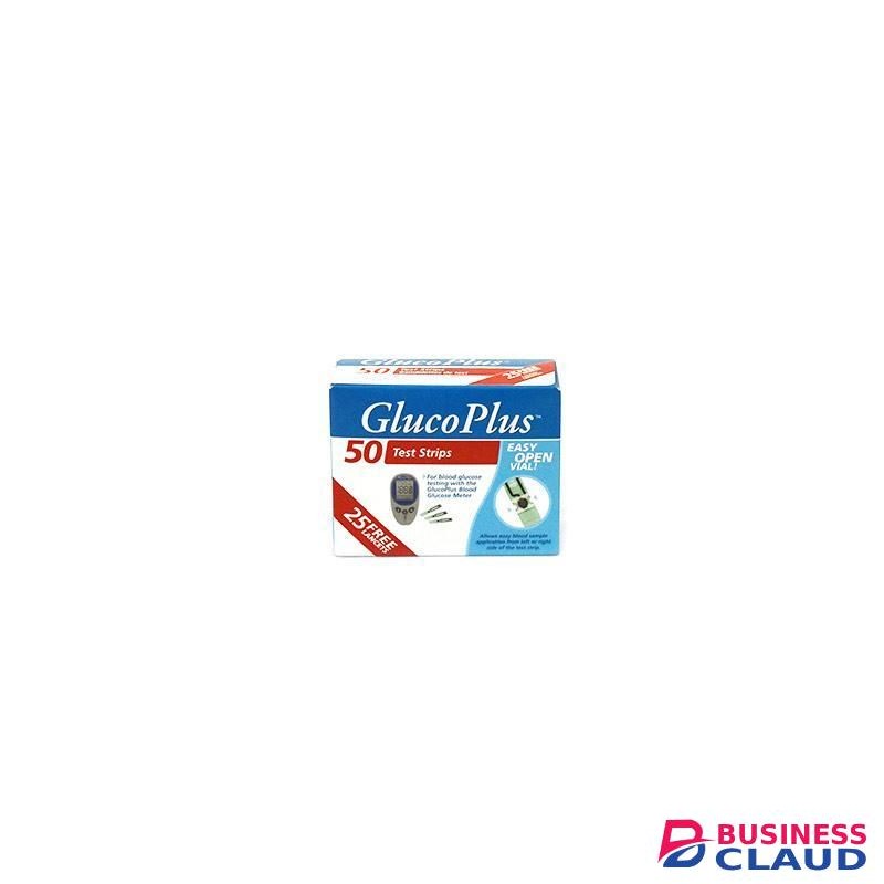 Glucoplus Blood Sugar Test Strips 50's