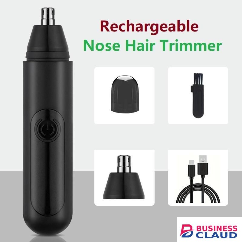 Mini Slim Smooth Portable Digital Fast Charge Rechargeable Electric Nose Hair Trimmer – Precision, Power & Hygiene in One Compact Tool - Black