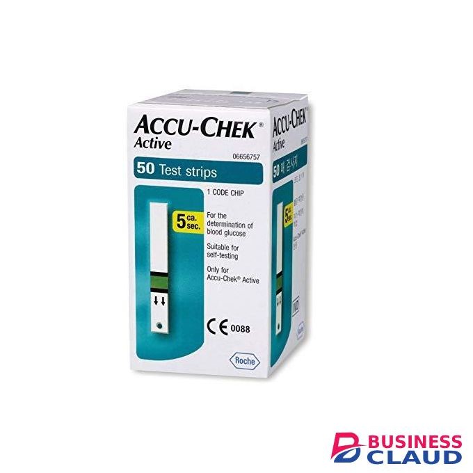 ACCU CHEK Active Blood Sugar Test Strips 50's