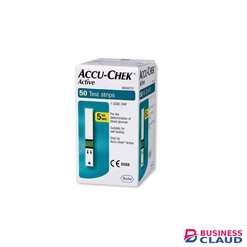 ACCU CHEK Active Blood Sugar Test Strips 50's