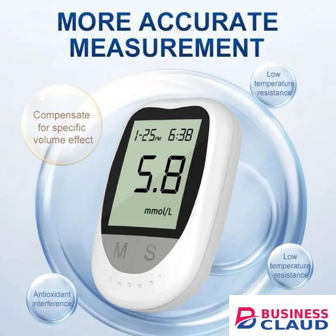 Glucometer With 50 Strips And 50 Lancets