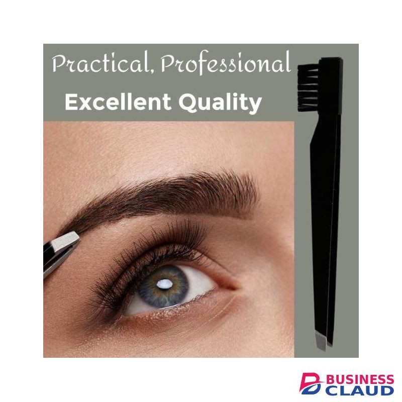 Quality Eyebrow Tweezer Brush tweezing Tool for facial hair grooming DIY Professional Makeup Artists ingrown hair remover