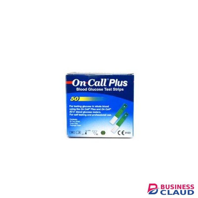 On Call Plus 50 Pieces Glucometer Strips,Blood Sugar Meter Strips