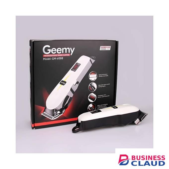 Geemy Professional Cordless Hair Trimmer With LCD Display – 2000mAh