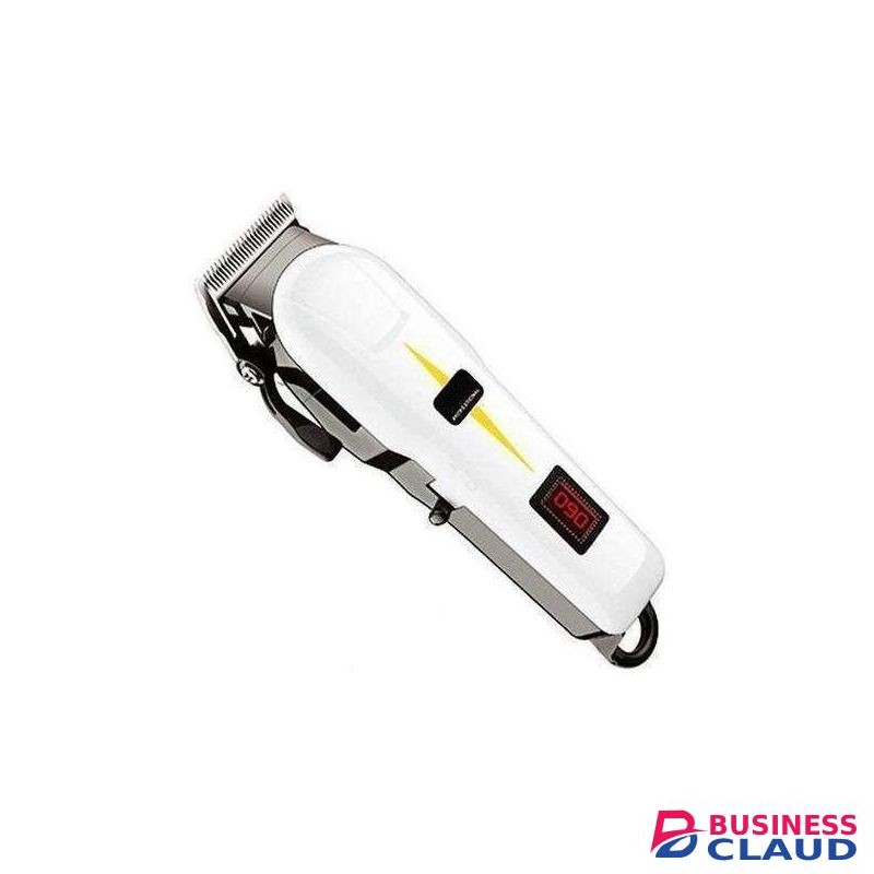 Naj Oleari SALON High Quality KINYOZI Professional Cordless Rechargeable Hair Trimmer Clipper Shaving Machine Kinyozi With Battery LCD Display - White