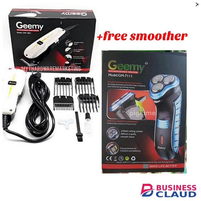 Geemy Electric Hair Barbering Machine Free Recheageable Smoother