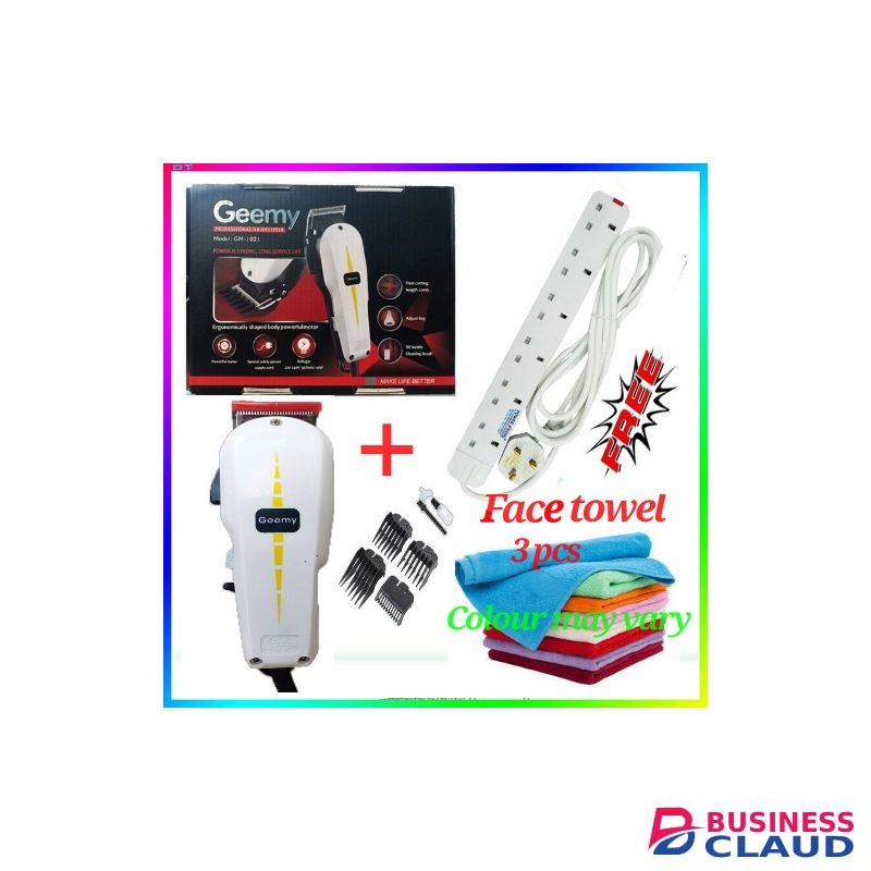 Geemy New Professional Hair Pro Shaving Machine/kinyozi + Face Towel & 6 Way Gift