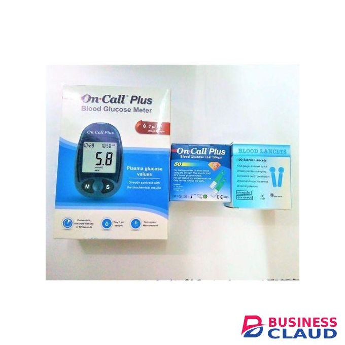 On Call Plus Glucose On Call GLUCOMETER FULL KIT ( Glucometer+Blood Test Strips+Lancets/needles