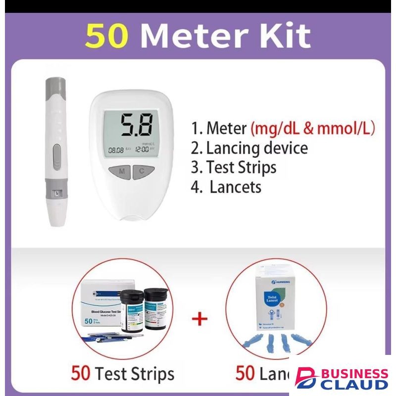 Blood Glucose Monitor Portable Home Self-Test Blood Glucose Meter – Battery Operated 3V 2032 – Compact 15×54×86mm