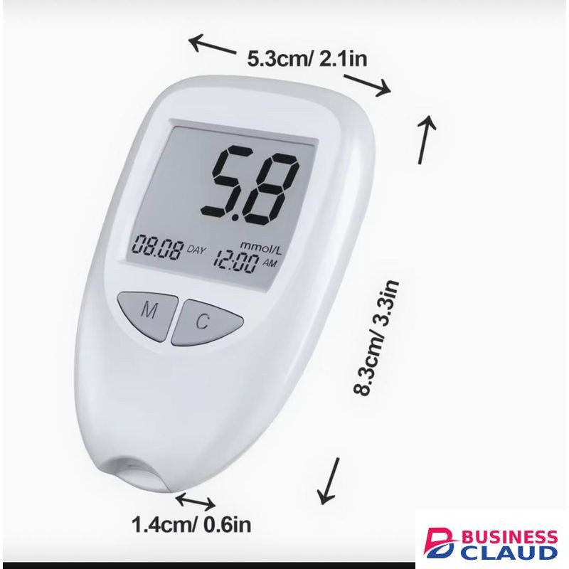 Blood Glucose Monitor Portable Home Self-Test Blood Glucose Meter – Battery Operated 3V 2032 – Compact 15×54×86mm