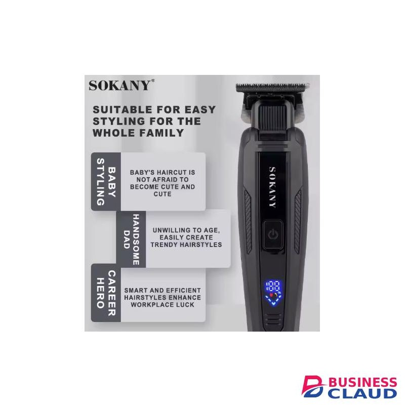 Sokany Professional Barber Cordless Electric Hair Clippers USB Rechargeable Hair Trimmers Hair Cutting Machine