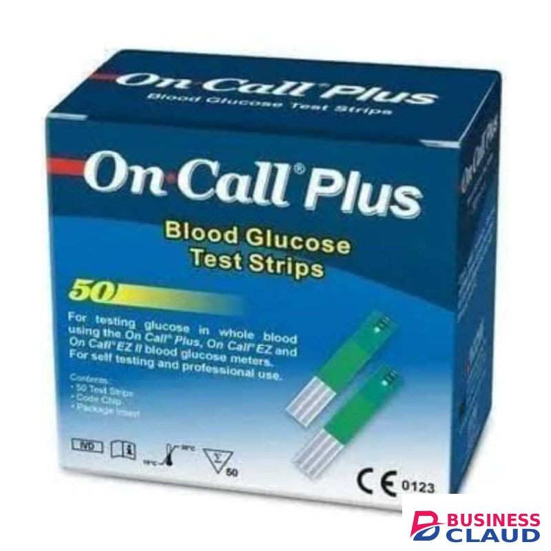 On Call Plus Blood Glucose Test Strips – Box Accurate & Fast Diabetes Monitoring Strips for Use with Meters