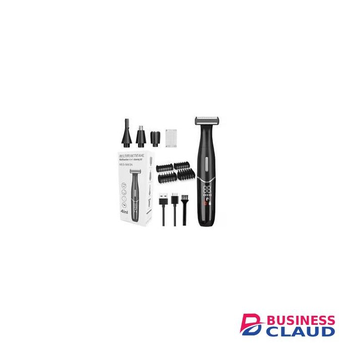4-in-1 Portable Body & Face Shaver, Hair Clipper, Nose & Eyebrow Trimmer – Multifunctional Grooming Kit for Men & Women, Beard, Intimate & Precision Shaving