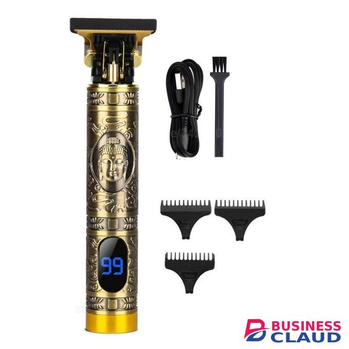 T9 Vintage USB Rechargeable Cordless Hair Trimmer with LCD Display
