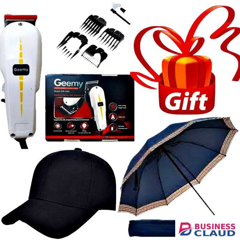 Geemy Hair Clipper And Trimmer, Baseball Cap & Portable Umbrella