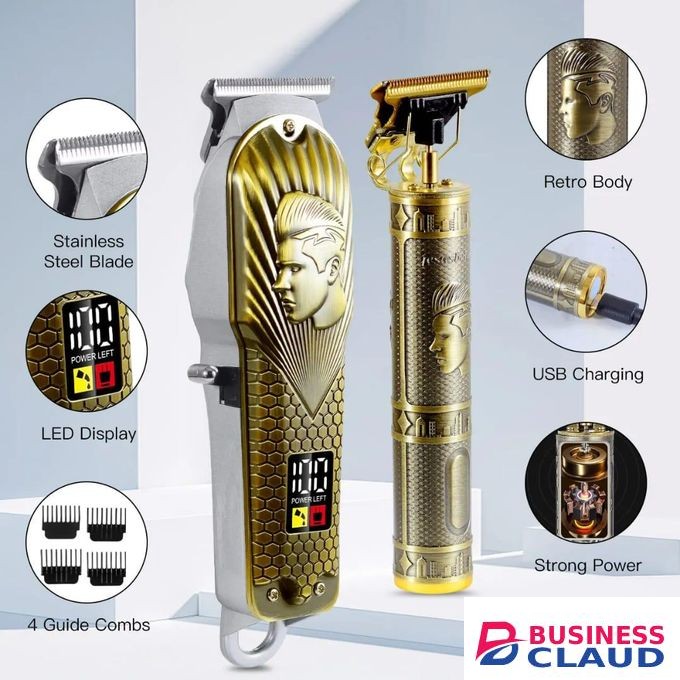 2 (TWO) In 1 (one) Rechargeable Hair Shaving Machine, Shaver Gold