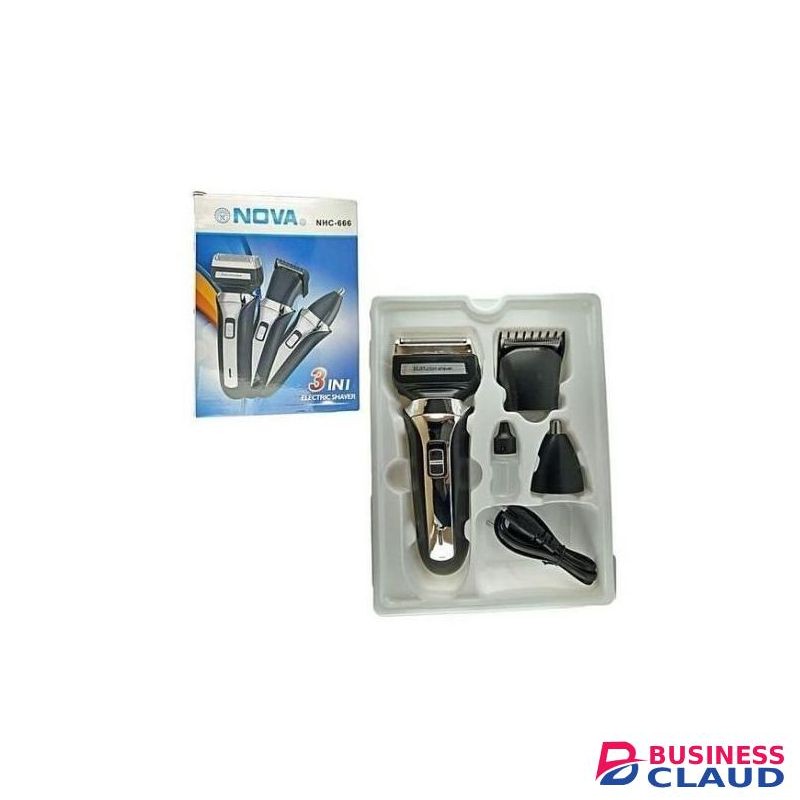 Nova Rechargeable Hair & Beards Trimmer/Smoother - 3 In 1