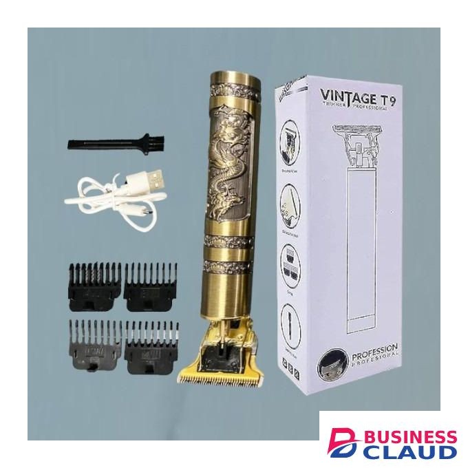 Vintage Stainless Steel Blades Hair Cutting T9 Hair Clipper Trimmer Shaver