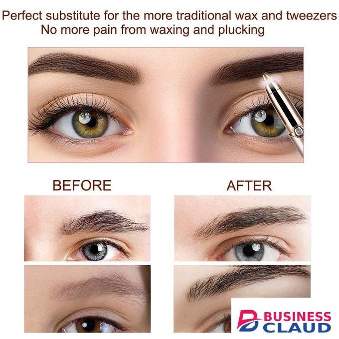 Painless-Precision Eyebrow Trimmer For Women With LED Light