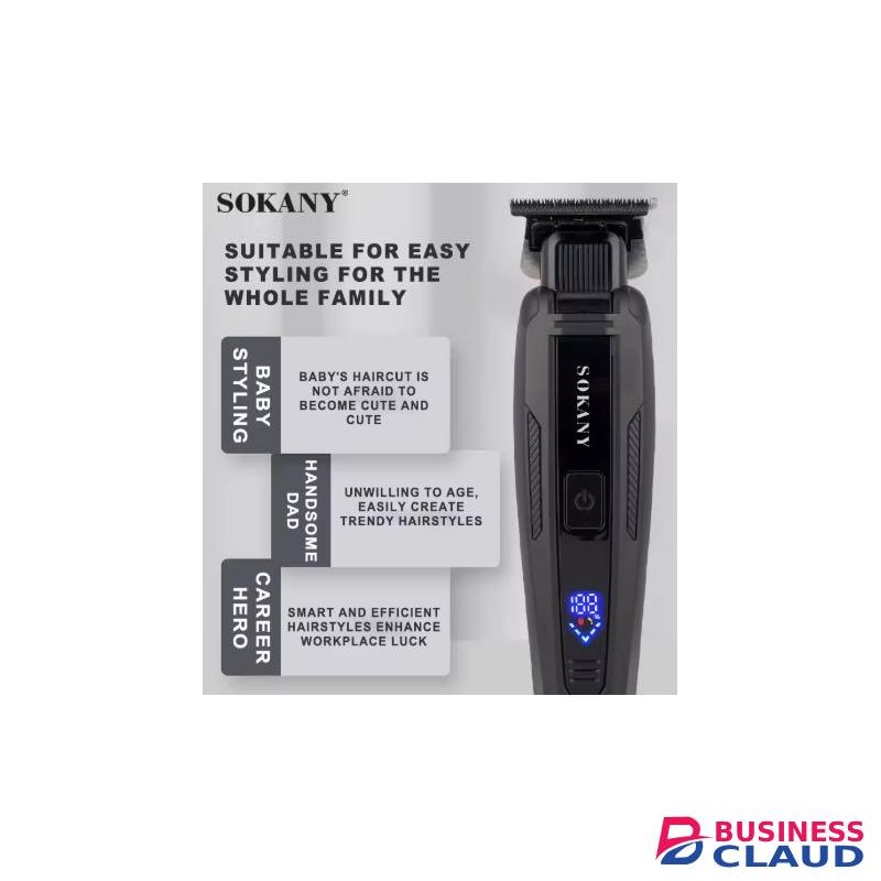 Sokany Professional Barber Cordless Electric Hair Clippers with a long lasting battery life of 150 minutes