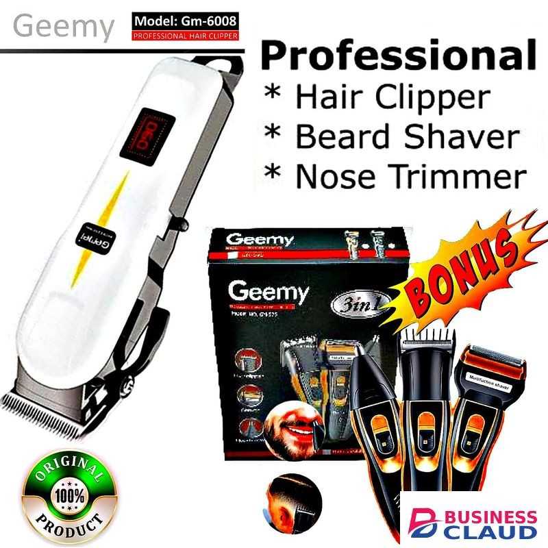 Geemy Rechargeable Hair Clipper & Electric Rechargeable Hair Trimmer