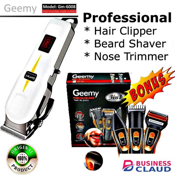 Geemy Rechargeable Hair Clipper & Electric Rechargeable Hair Trimmer