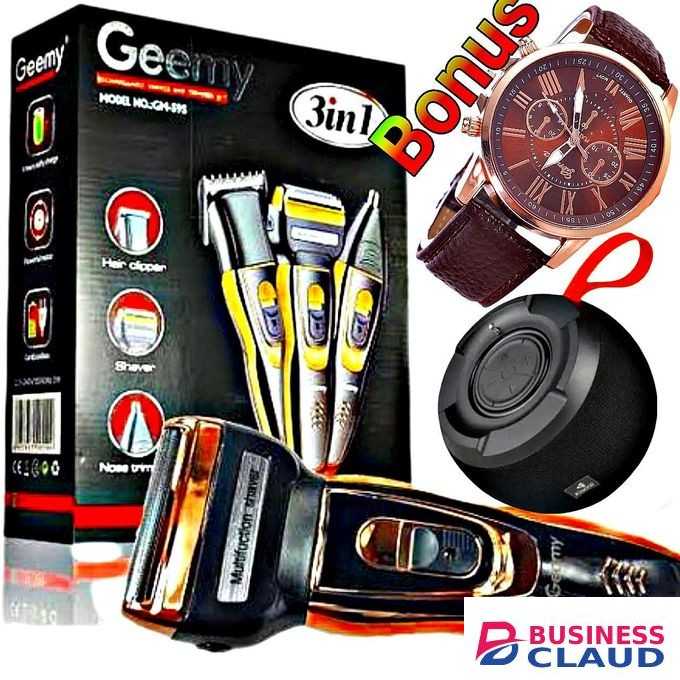 Geemy Rechargeable 3 in 1 Hair Shaver // Watch // C15 Bluetooth Subwoofer