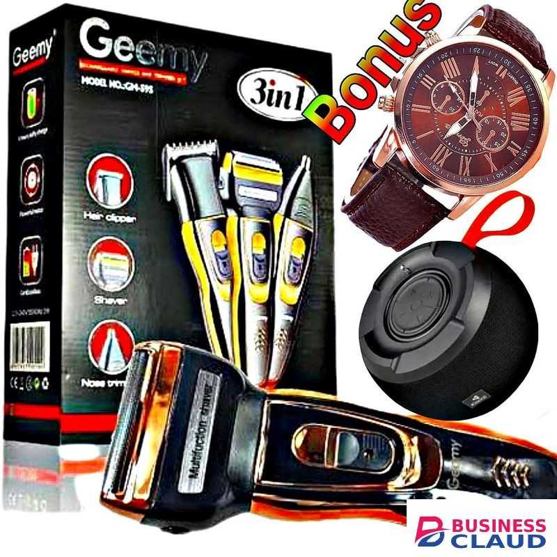 Geemy Rechargeable 3 in 1 Hair Shaver // Watch // C15 Bluetooth Subwoofer