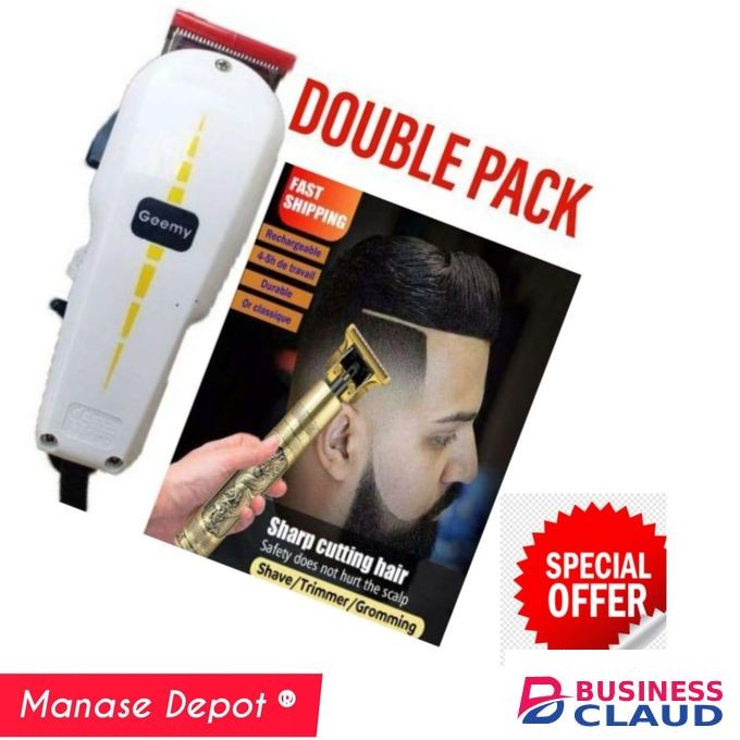 Geemy Kinyozi Hair Clipper machine +Free Hair Timmmer and detailing Machine