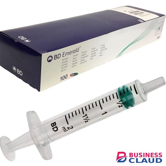 BD 2ml Sterile Disposable Medicine Syringes + 21g x 5/8 needle 100s