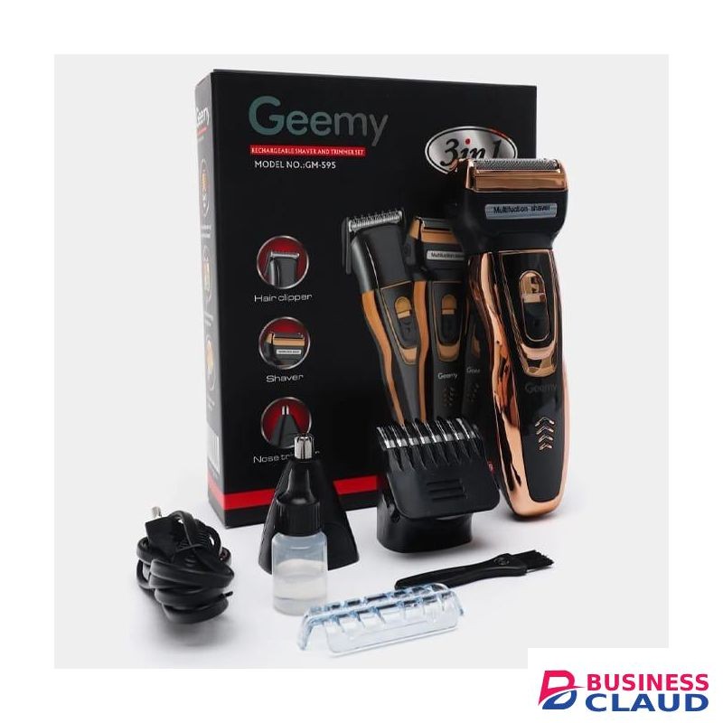 Geemy Geemy, 3-in-1 Electric Shaver for Men and Women, Rechargeable Multi-Functional Grooming Kit with Precision Trimmer, Nose Hair Trimmer, and Waterproof Body Shaver for Smooth Hair Removal