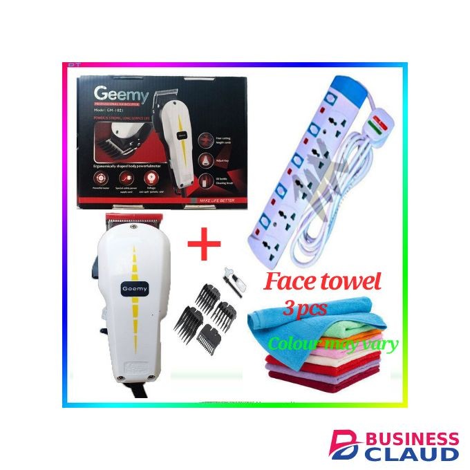 Geemy New Professional Hair Pro Shaving Machine/kinyozi + Face Towel & 5 Way Gift