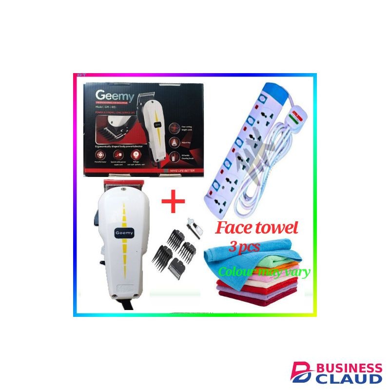 Geemy New Professional Hair Pro Shaving Machine/kinyozi + Face Towel & 5 Way Gift