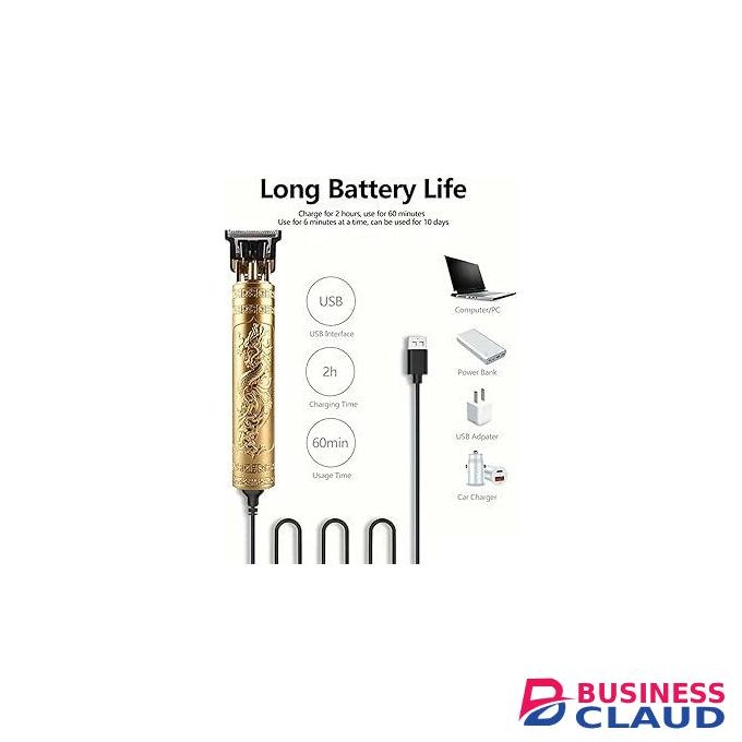 Hair Clippers For Men Portable Dragon Gold Rechargeable USB Professional Quality Hair Grooming Salon