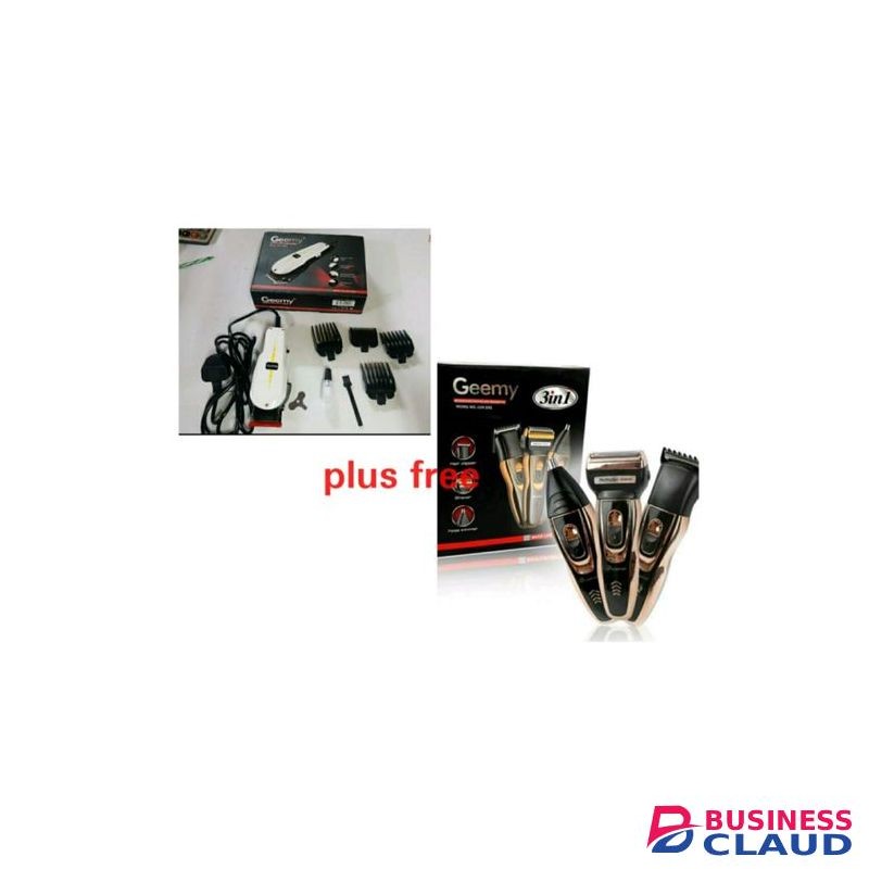 Geemy Electric Hair Barbering Machine Plus Free 3in1 Smoother