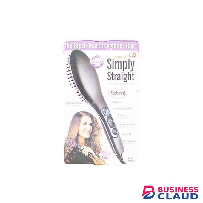 Simply Straight Ceramic Hair Brush Straightener