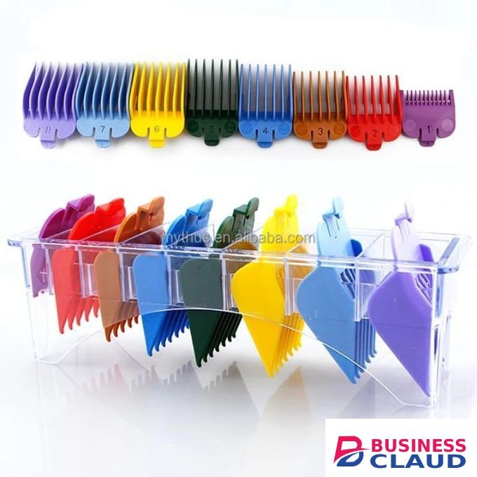 Professional 8 Color Hair Clipper Guide Combs
