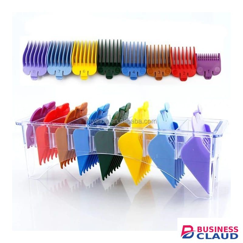 Professional 8 Color Hair Clipper Guide Combs