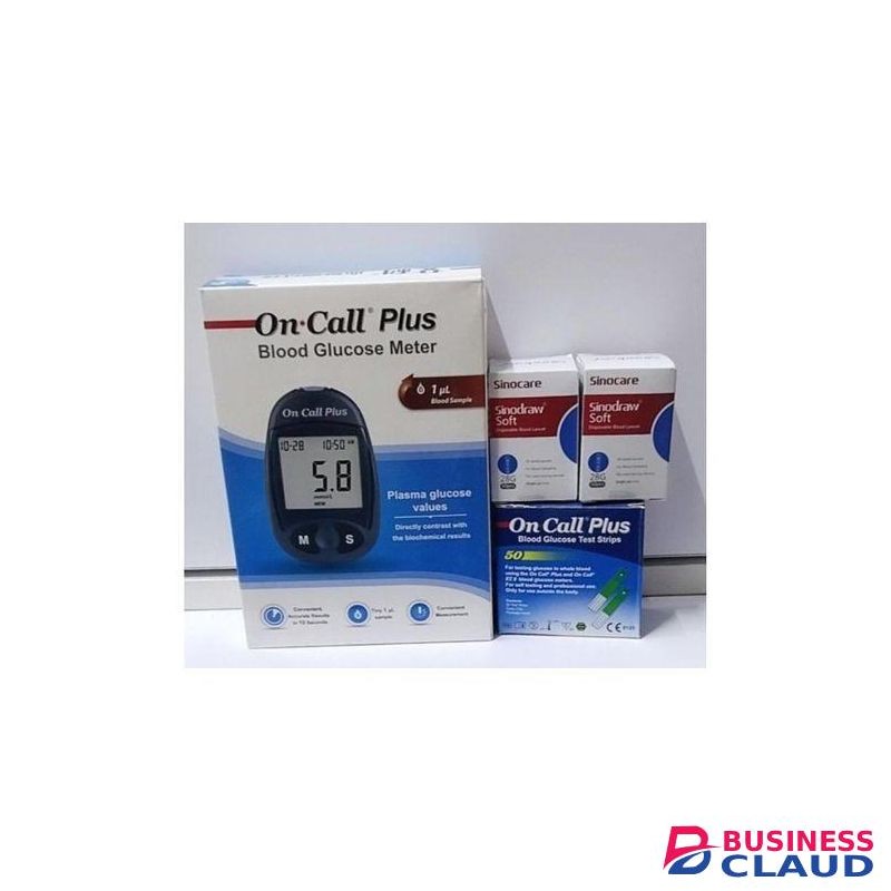 On Call ON-CALL PLUS GLUCOMETER FULL KIT ( Glucometer+Blood Test Strips+Lancets/needles)