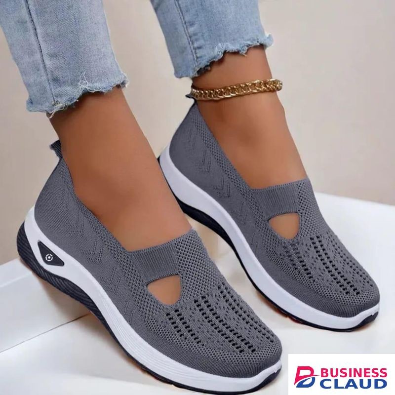 Breathable Rubbers// Soft Sole// Orthopaedic Shoes//Ladies Canvas-Grey
