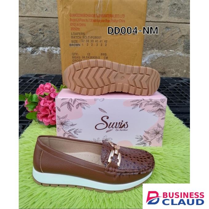 DD004-NM Suvis Ladies Loafers – Effortless Elegance in Light Brown Stylish, Comfy & Easy Slip-On Sizes 37–42 Perfect for Smart Casual, Office & Everyday Wear