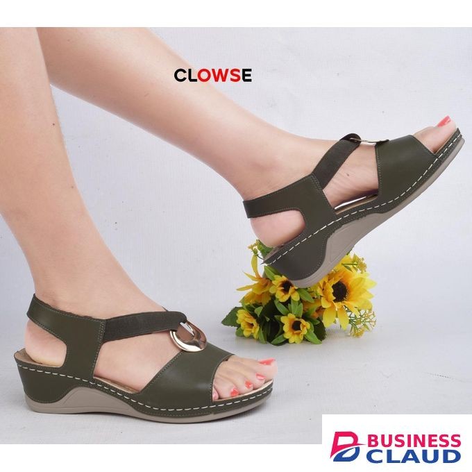 Ladies Shoes Wedge Sandals For Women Soft Sole Peep Toe Orthopaedic, Comfortable Walking Open Toe Outdoor Beach
