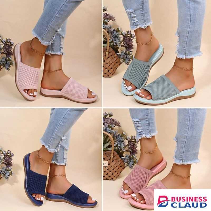 Ladies Breathable Mesh Sandals – Lightweight Casual Open Shoes
