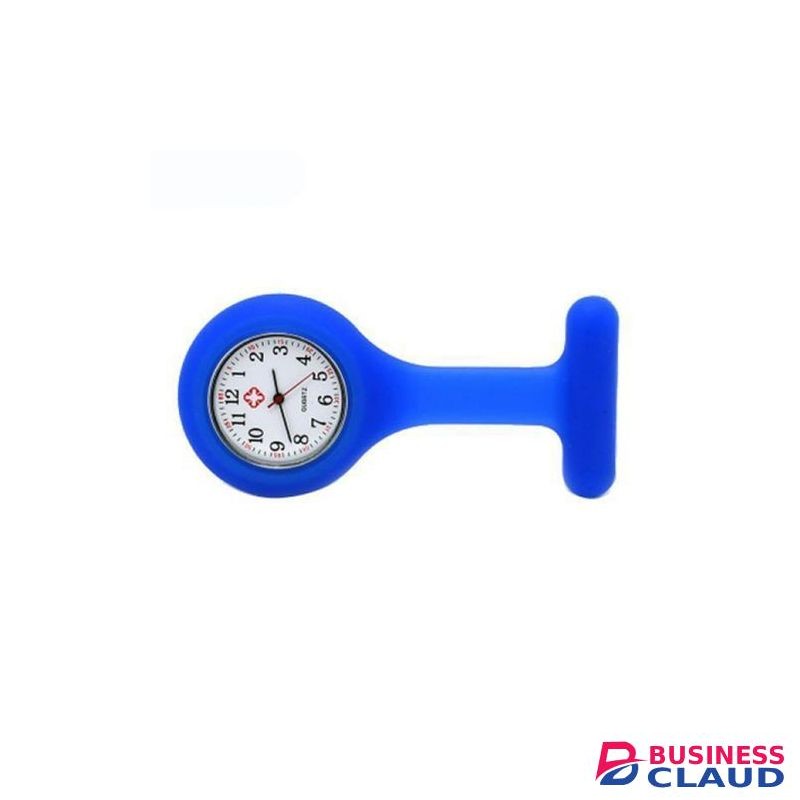 Silicone Nurse Watch Brooch Fob Pocket Tunic Quartz-Blue