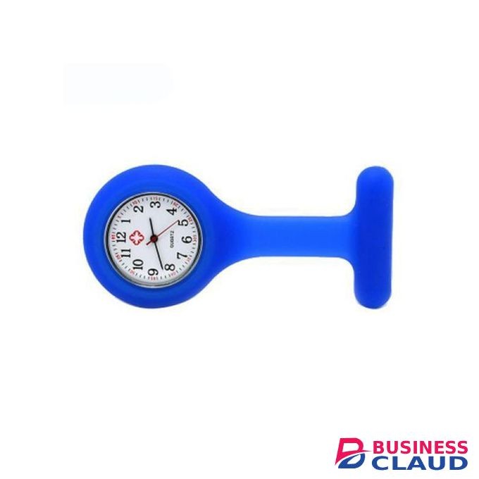 Silicone Nurse Watch Brooch Fob Pocket Tunic Quartz-Blue