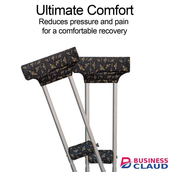 Underarm Crutchs Pads With Hand Grip Covers, Crutches Accessories -bees