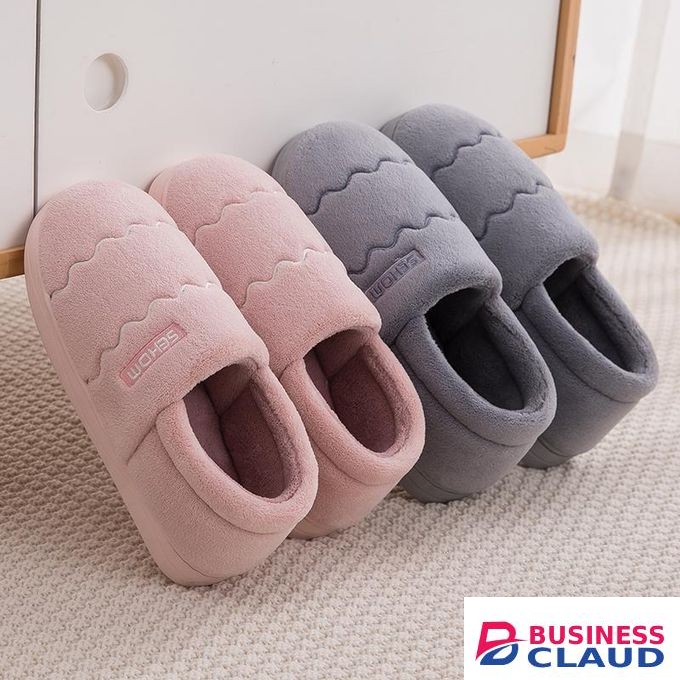 Winter Ladies Slip On Casual Plush Warm House Shoes