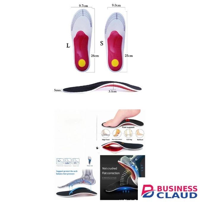 Orthopedic insoles for flat foot, ease pressure on soles, breathable provides cushion cut to size